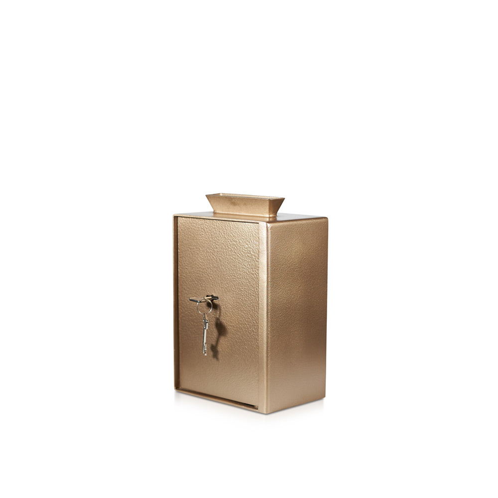 Donation Box | Gold – Copper | Secure Collection | Donation Safe | Church Safe | Key Lock