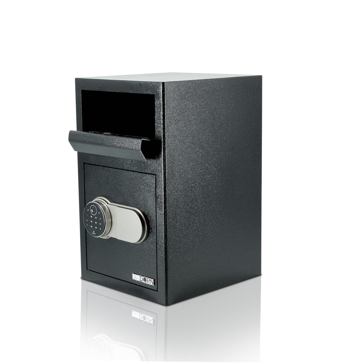 Deposit safe with deposit flap with fingerprint PIN code lock | Fingerprint scanner