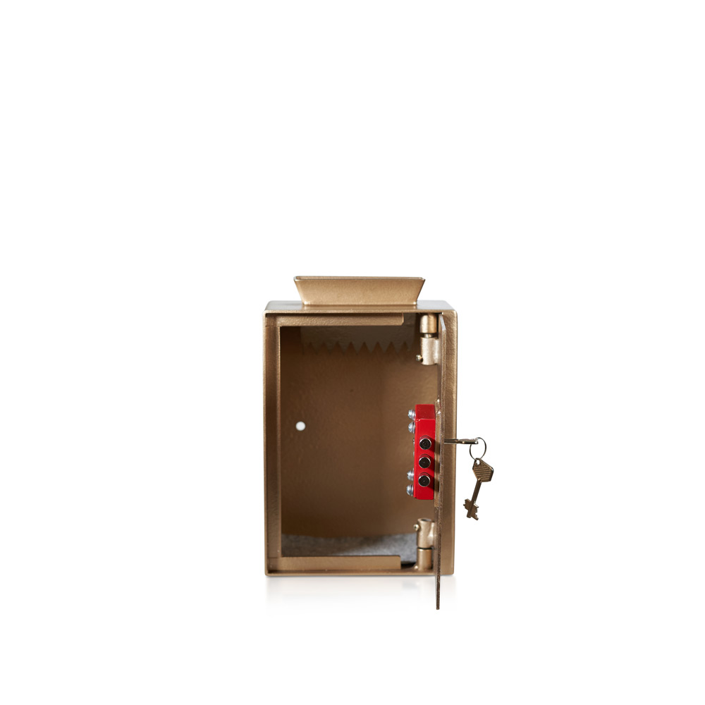 Donation Box | Gold – Copper | Secure Collection | Donation Safe | Church Safe | Key Lock