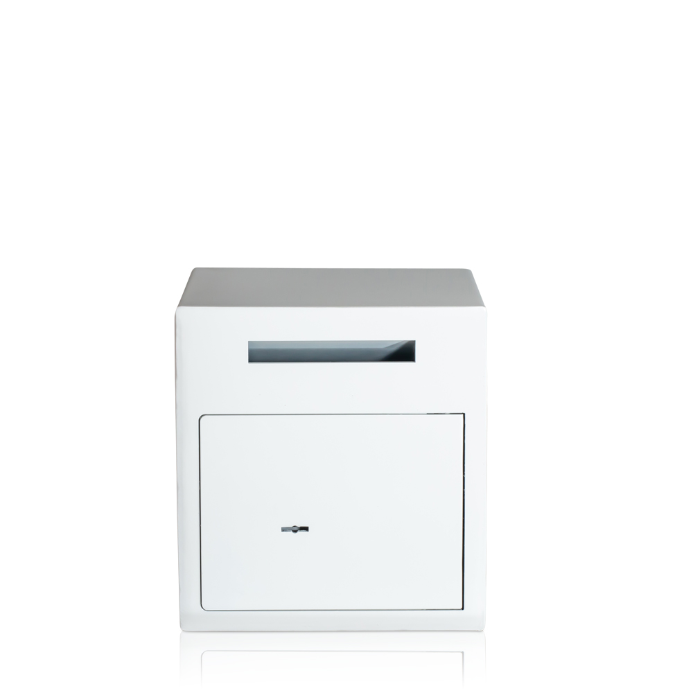 Deposit Safe with Key Lock | White | Safe for Boutique, Fashion Store, Bar