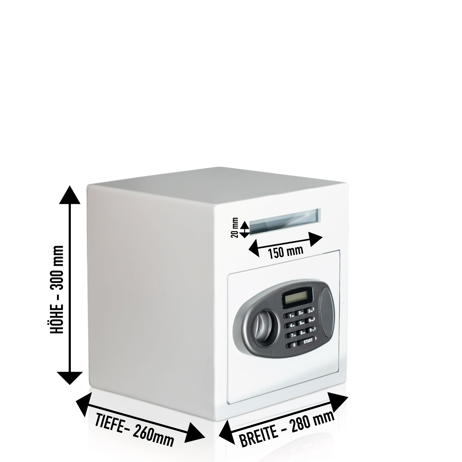 Deposit Safe with Electronic Lock | White | Safe for Fashion Store or Restaurant