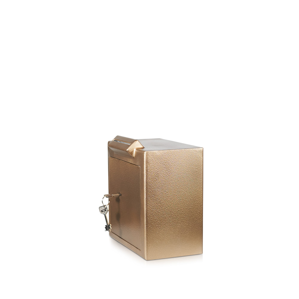 Offering box | Gold - Copper | Corner Slot | Heavy Design | High Quality | Church Safe | Donation Safe