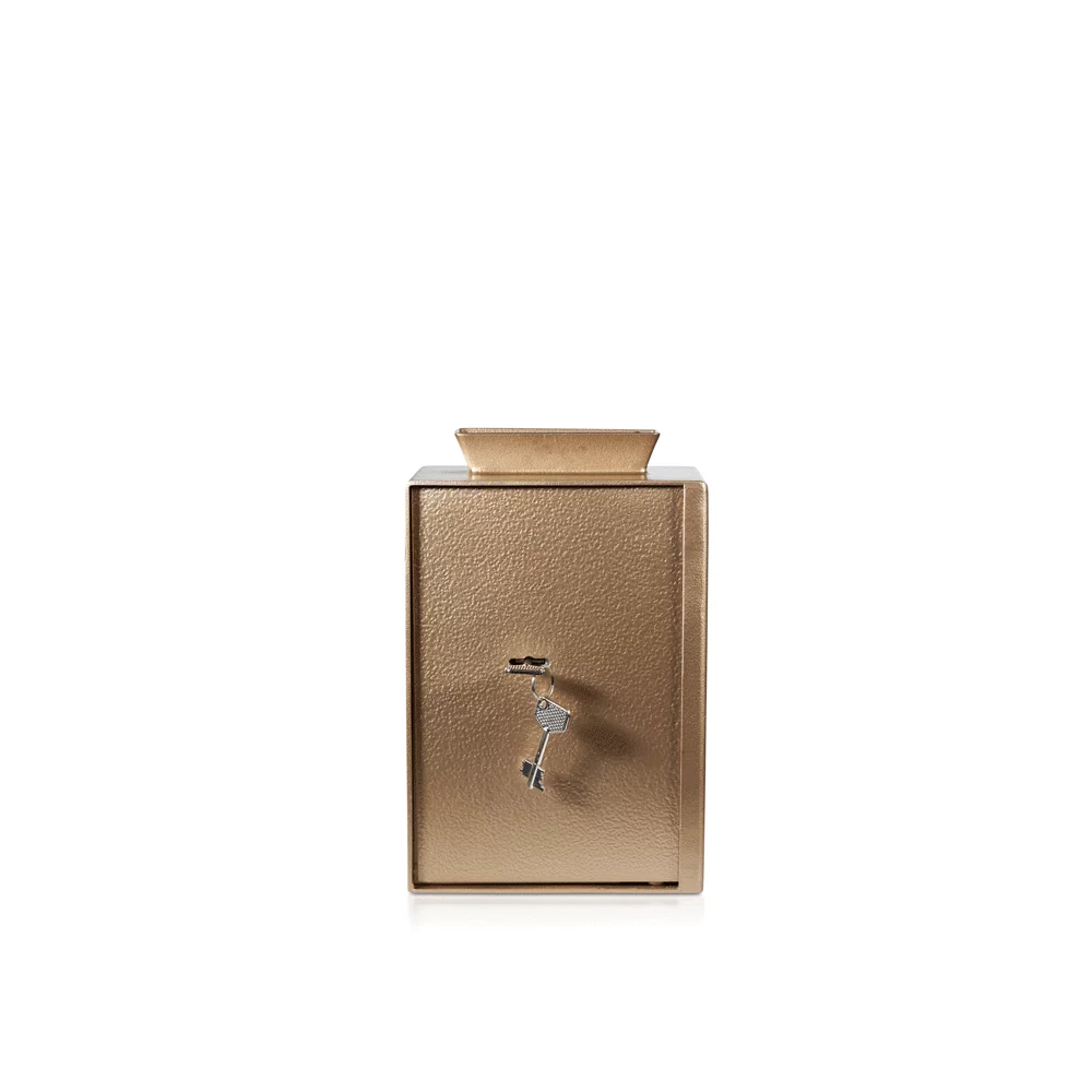 Donation Box | Gold – Copper | Secure Collection | Donation Safe | Church Safe | Key Lock