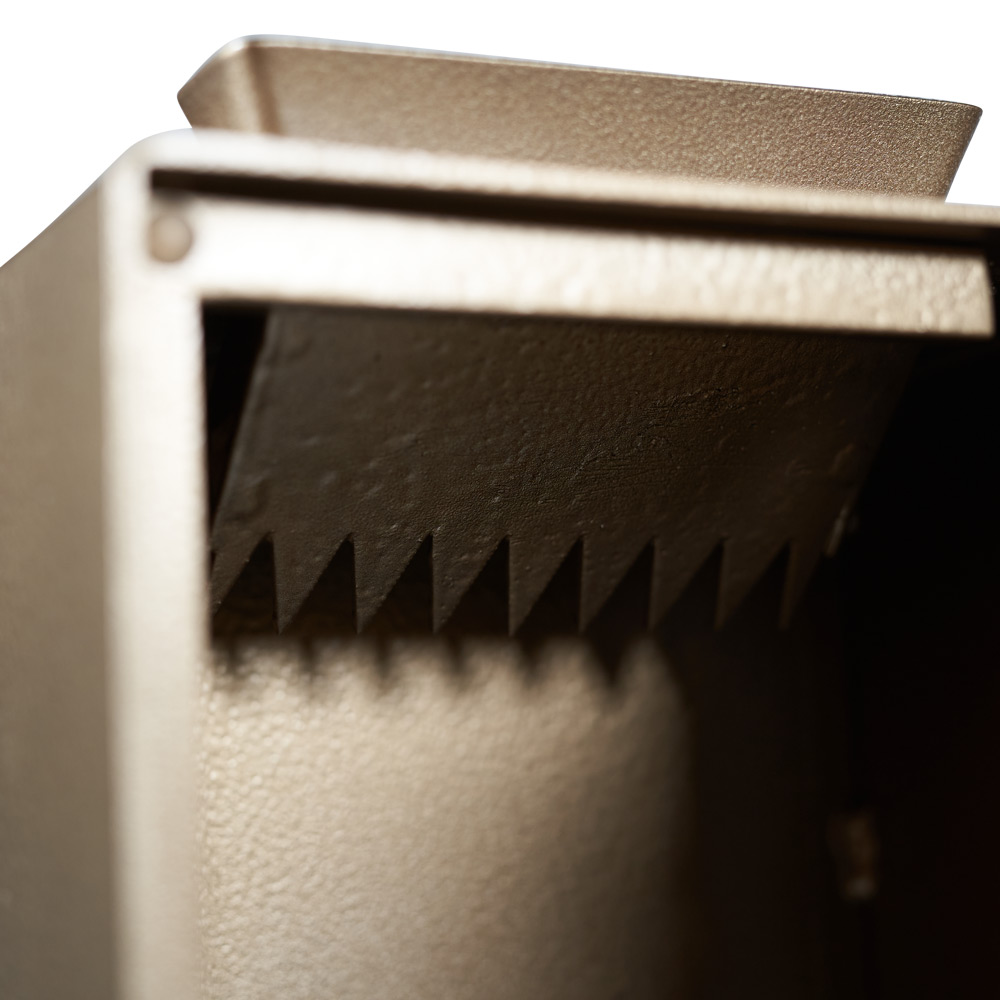 Donation box with dual control | Double lock | Copper – Gold | Church safe | Donation safe