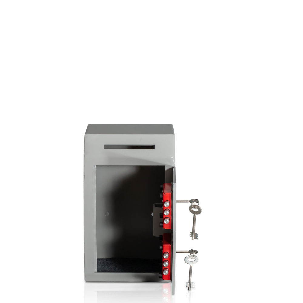 Donation Box | Corner Slot | Collection | 4 Eyes Principle | Security Level A | 2 Locks