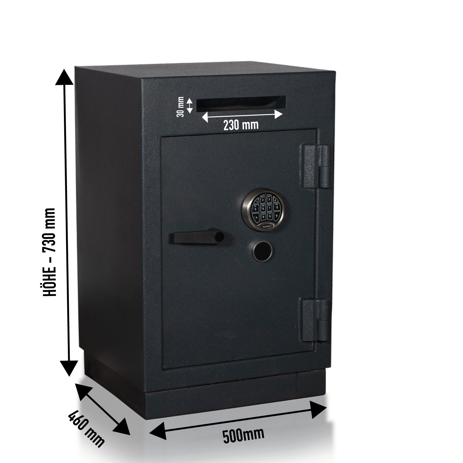 Heavy-Duty Drop Safe | Very Secure | 8 Locking Bolts | 4-Eye Locking Principle | Key Lock & Pin Code