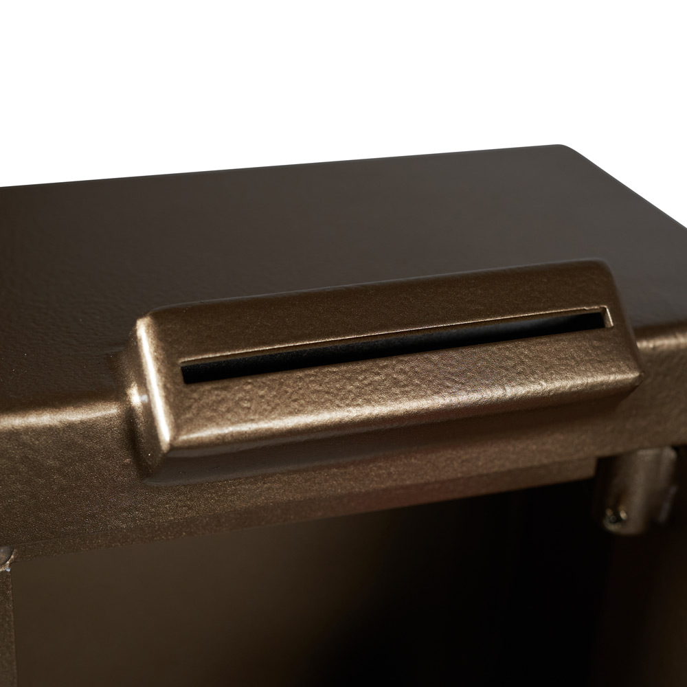 Offering box | Gold - Copper | Corner Slot | Heavy Design | High Quality | Church Safe | Donation Safe