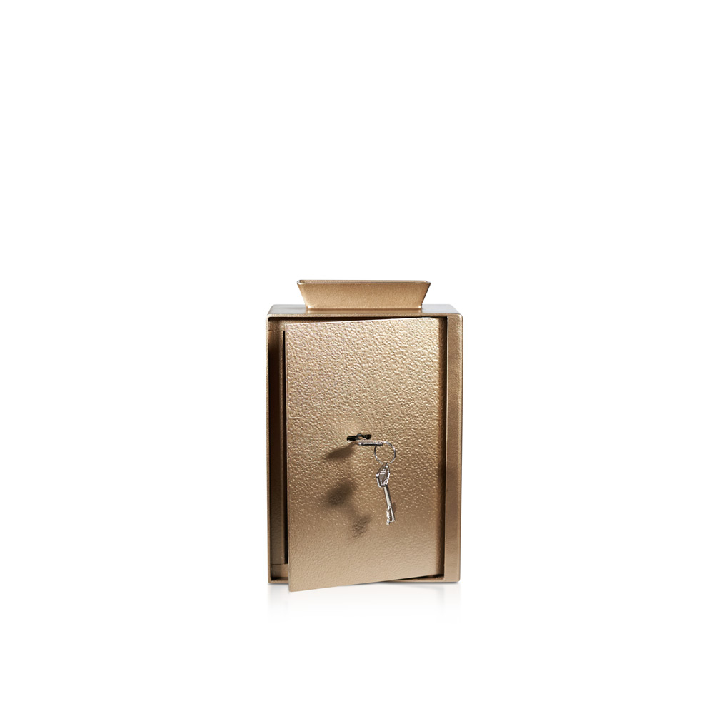 Donation Box | Gold – Copper | Secure Collection | Donation Safe | Church Safe | Key Lock