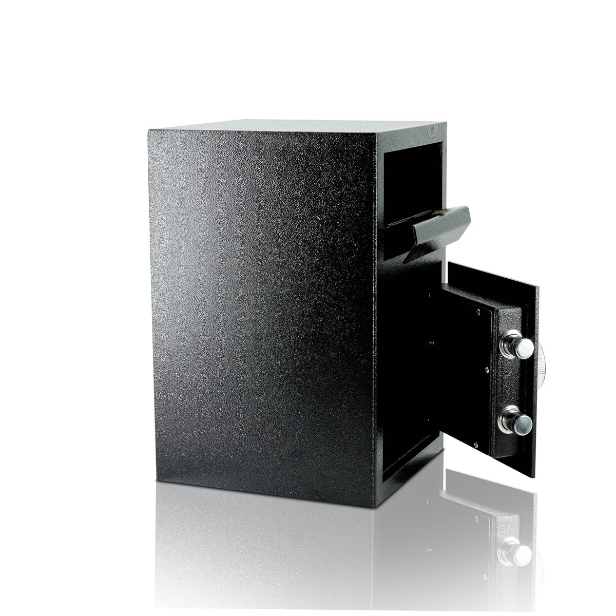 Deposit safe with deposit flap with fingerprint PIN code lock | Fingerprint scanner