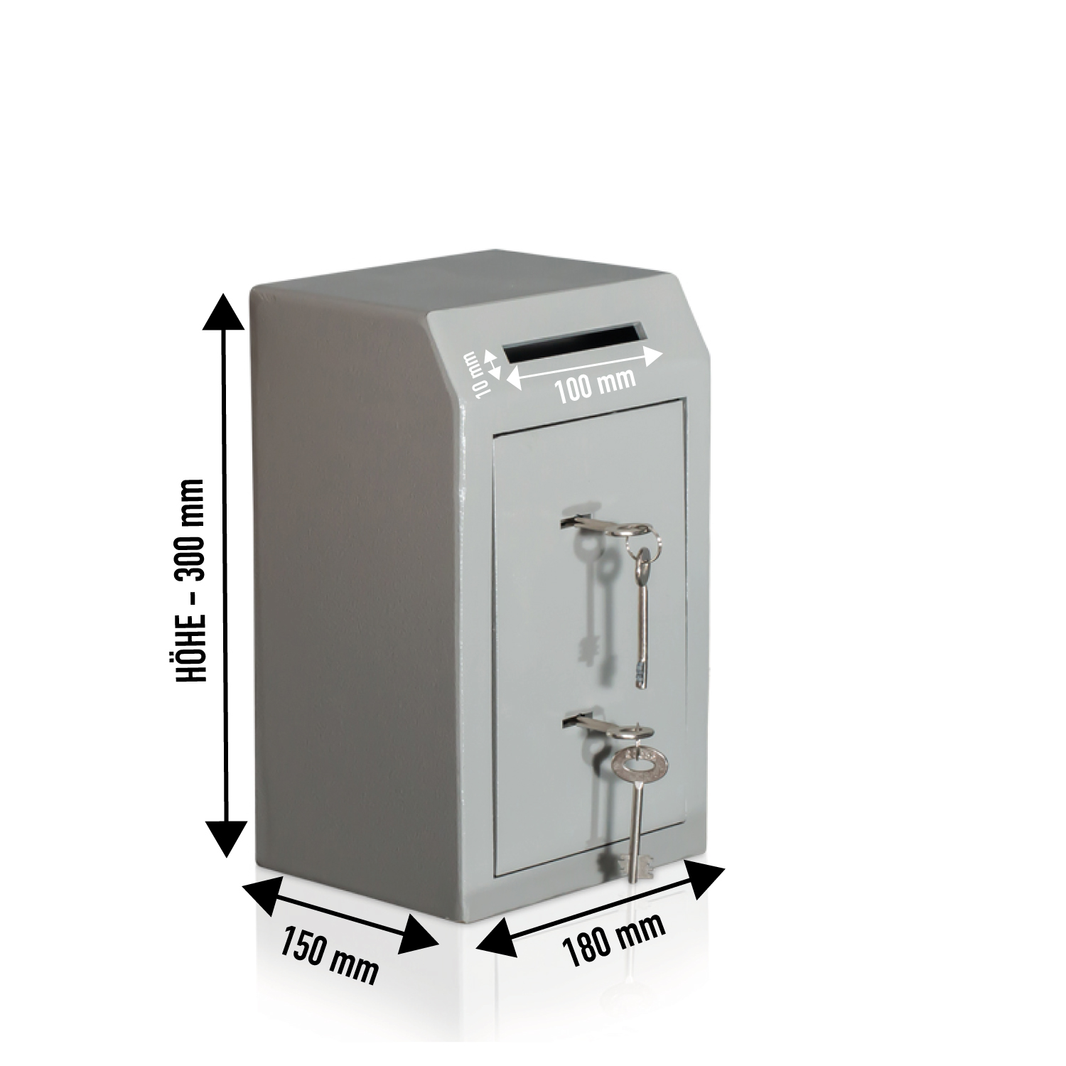 Donation Box | Corner Slot | Collection | 4 Eyes Principle | Security Level A | 2 Locks