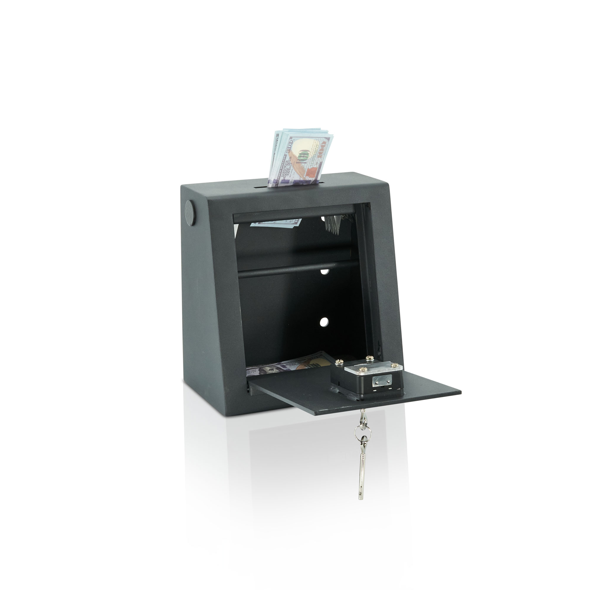 Heavy-duty offering box | reinforced construction | 10 attachment points | Enhanced retrieval security