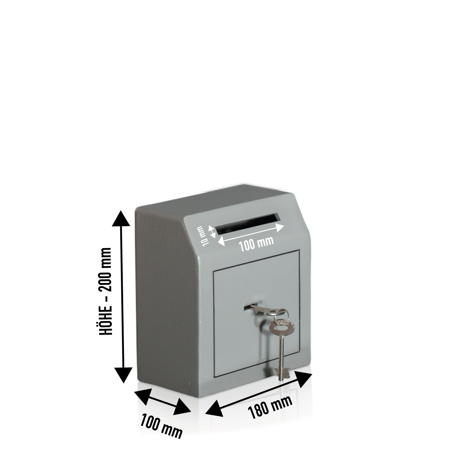 Donation Box | Corner Slot | Collection | Church Safe | Security Level A | Key Lock