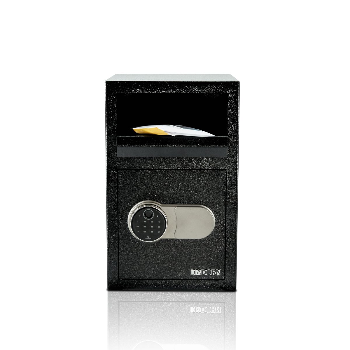 Deposit safe with deposit flap with fingerprint PIN code lock | Fingerprint scanner