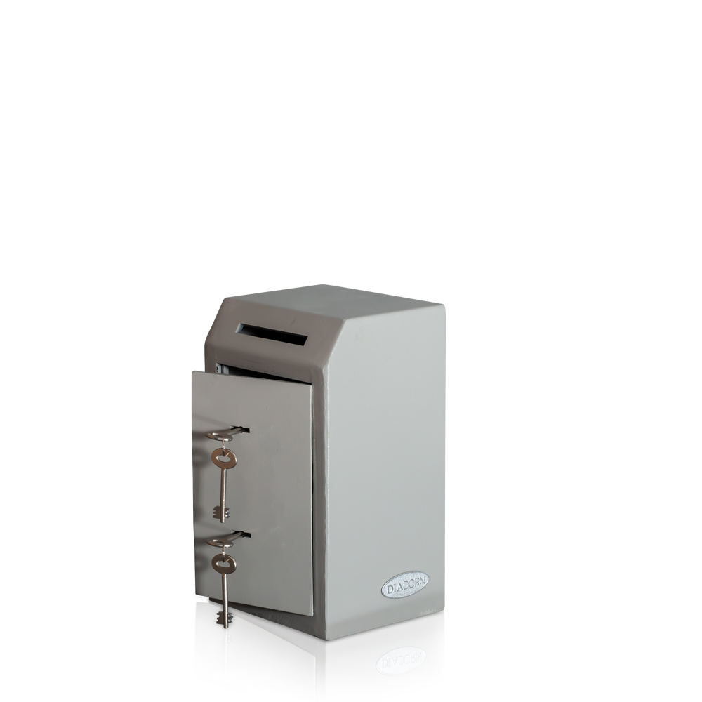 Donation Box | Corner Slot | Collection | 4 Eyes Principle | Security Level A | 2 Locks